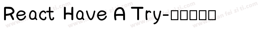 React Have A Try字体转换